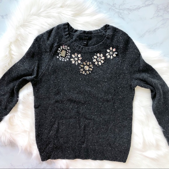 J. Crew Donegal Wool Jeweled Sweater XXS - Picture 6 of 8